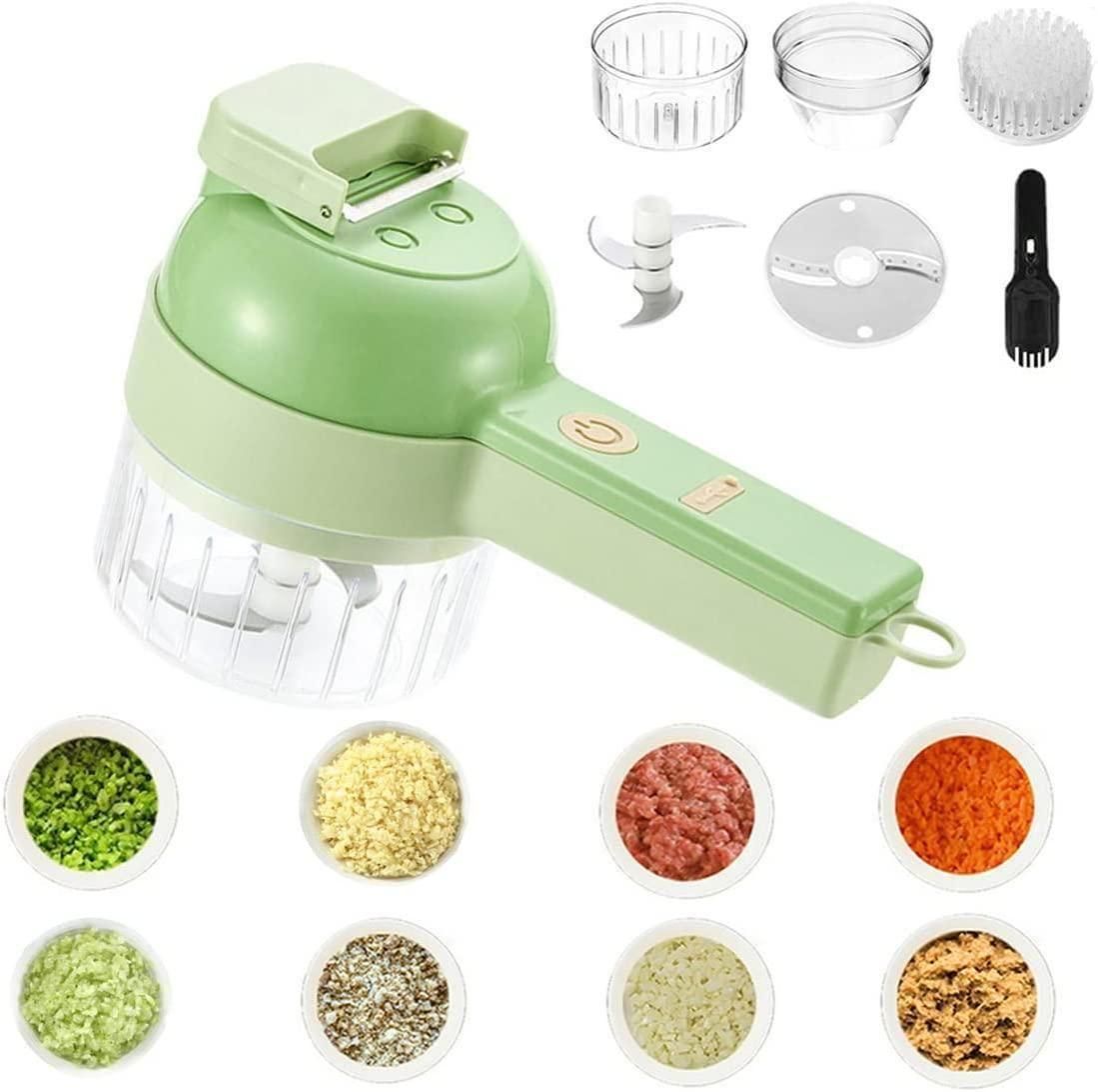 Chop, Slice & Mix in Seconds — 4 in 1 Electric Cutter