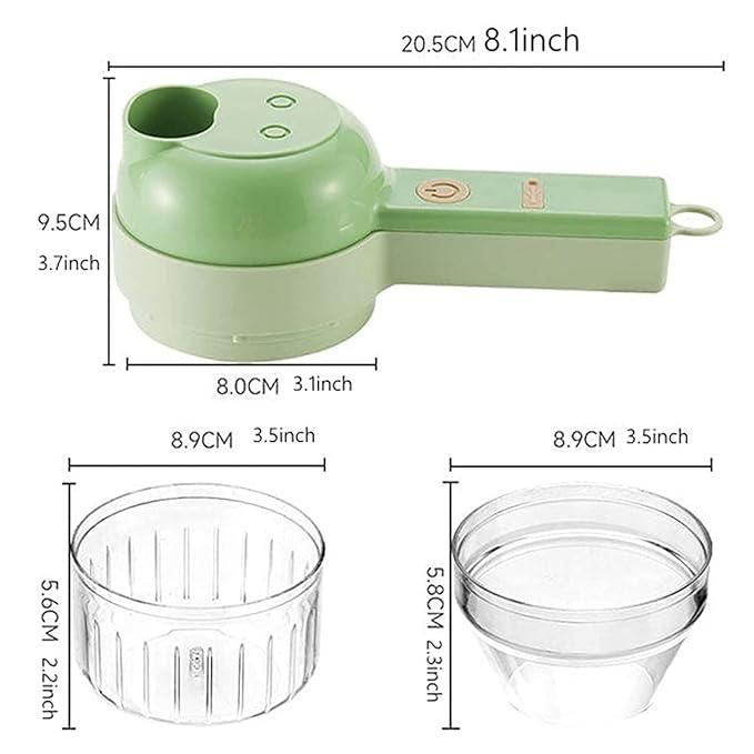 Chop, Slice & Mix in Seconds — 4 in 1 Electric Cutter